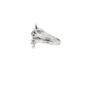 Sterling silver frog ring