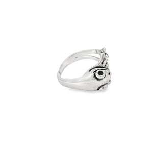 Sterling silver frog ring