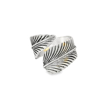 Load image into Gallery viewer, Sterling silver large feather ring