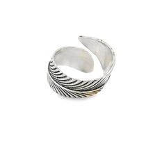 Load image into Gallery viewer, Sterling silver large feather ring