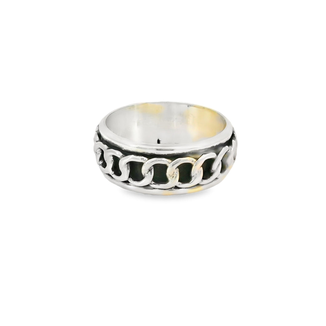 Sterling silver ring (Spinner chain)