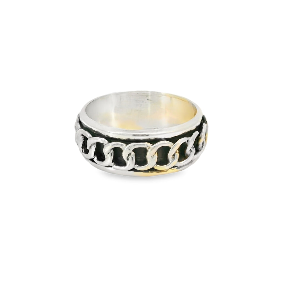 Sterling silver ring (Spinner chain)
