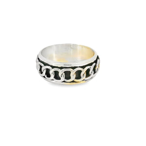 Sterling silver ring (Spinner chain)