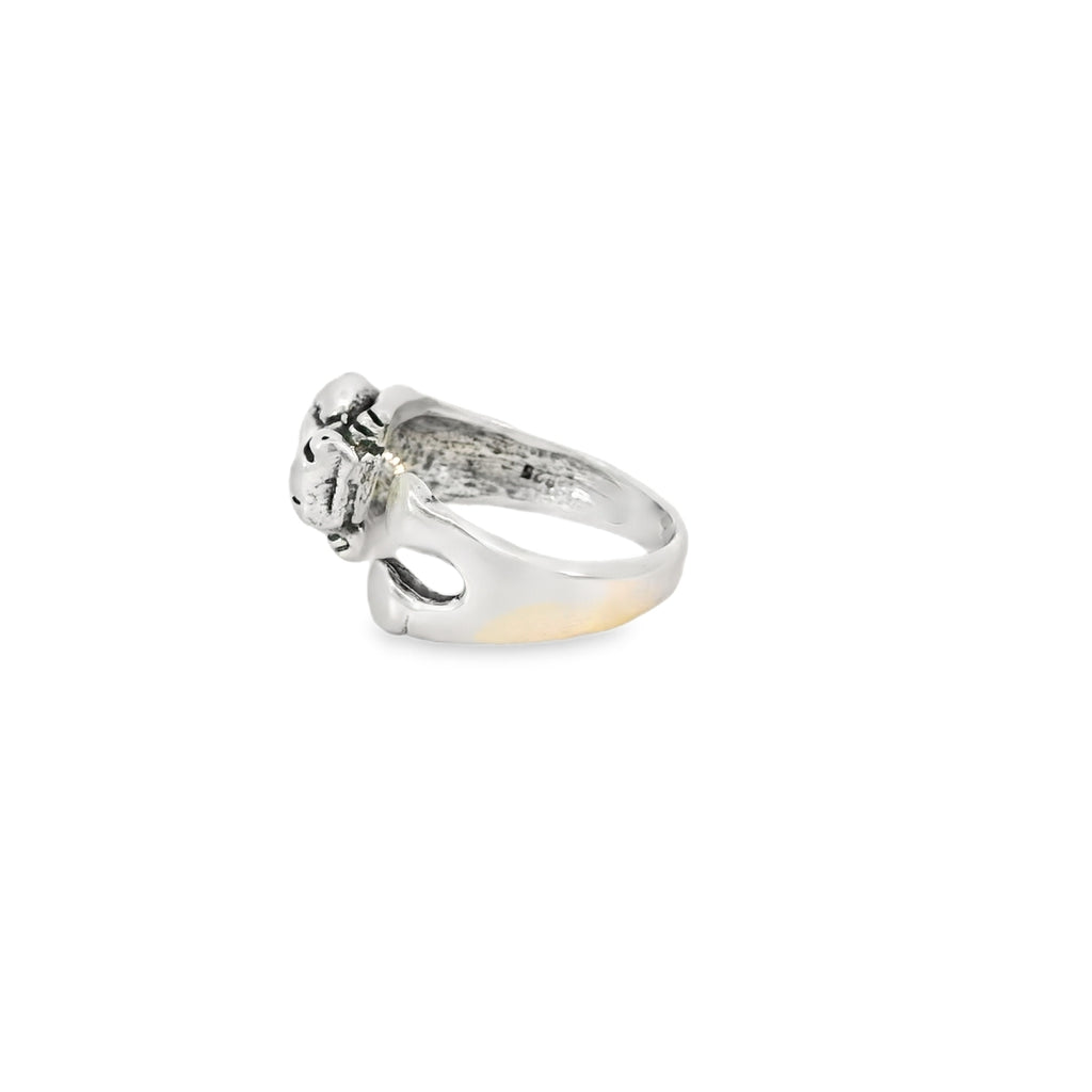 Sterling silver hippo ring