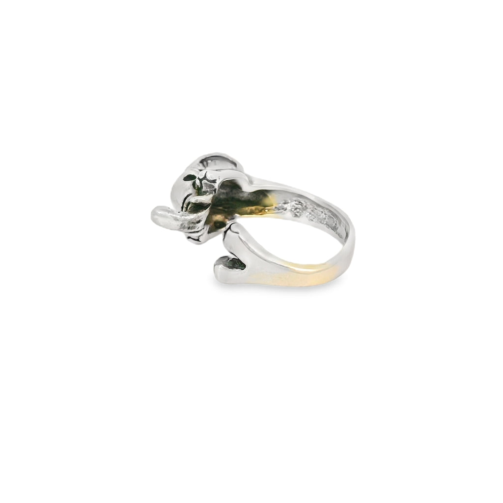 Sterling silver elephant ring