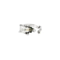 Silver elephant-shaped ring on a white background