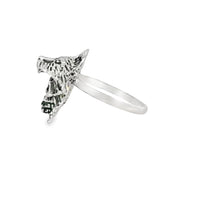Load image into Gallery viewer, Sterling silver skull / wolf ring