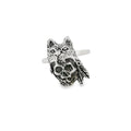Sterling silver skull / wolf ring
