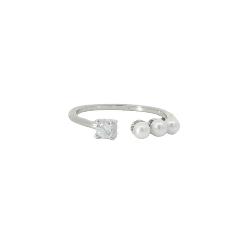 Pearl Sterling Silver adjustable ring
