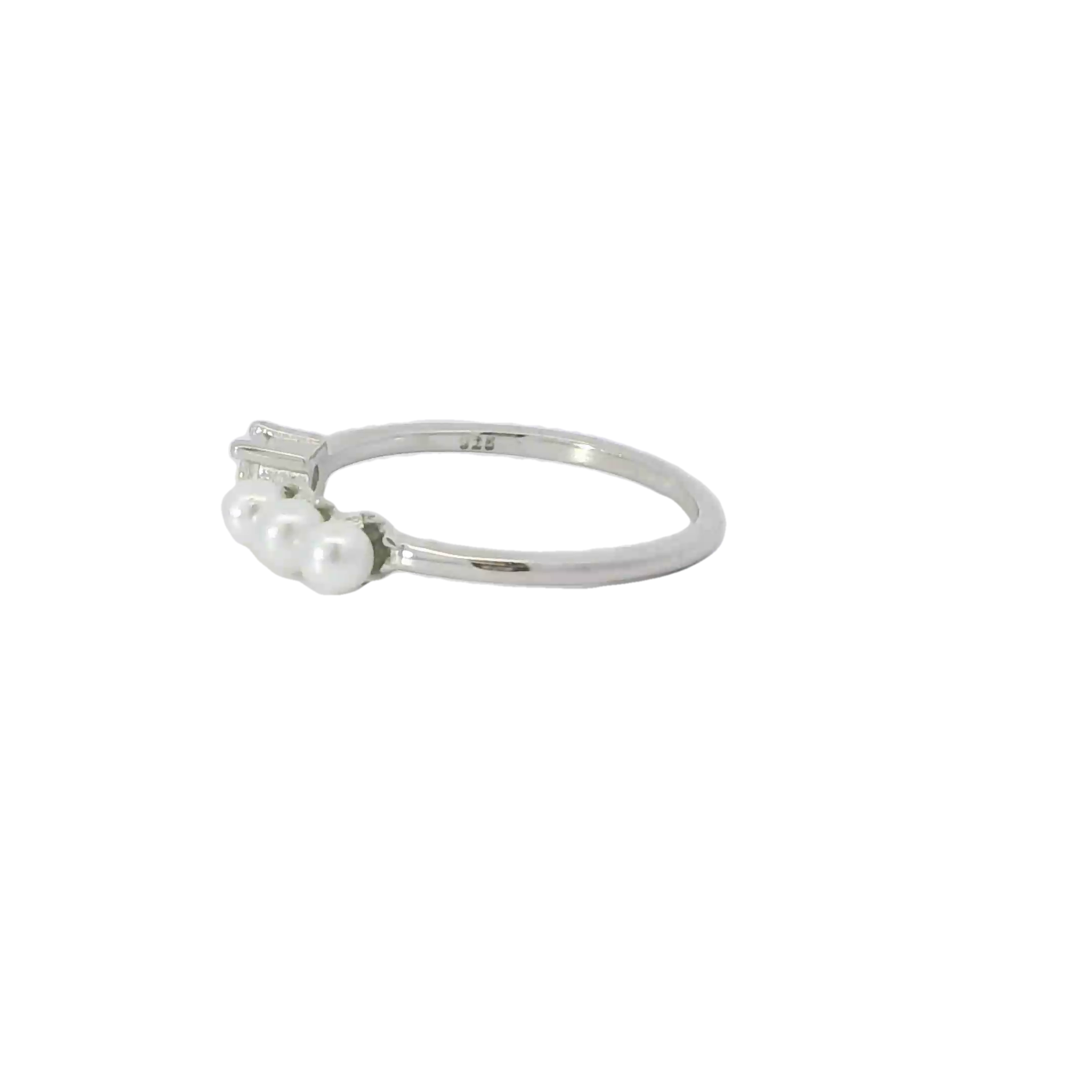 Pearl Sterling Silver adjustable ring
