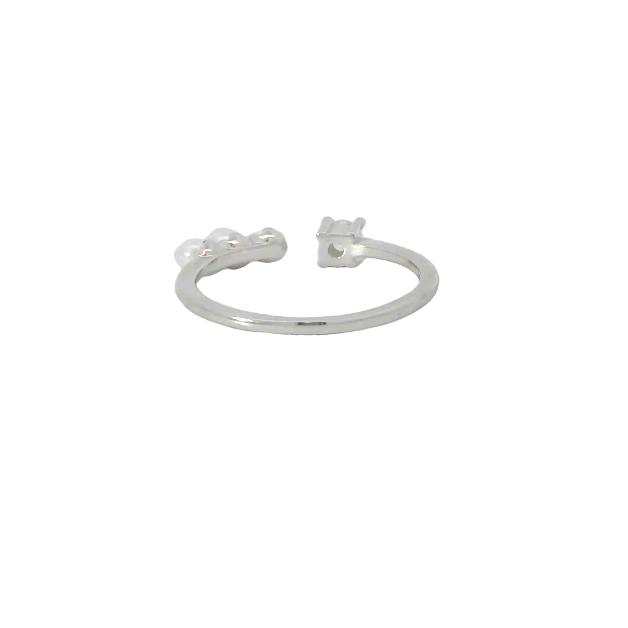 Pearl Sterling Silver adjustable ring
