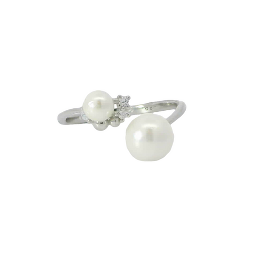 Pearl Sterling Silver adjustable ring