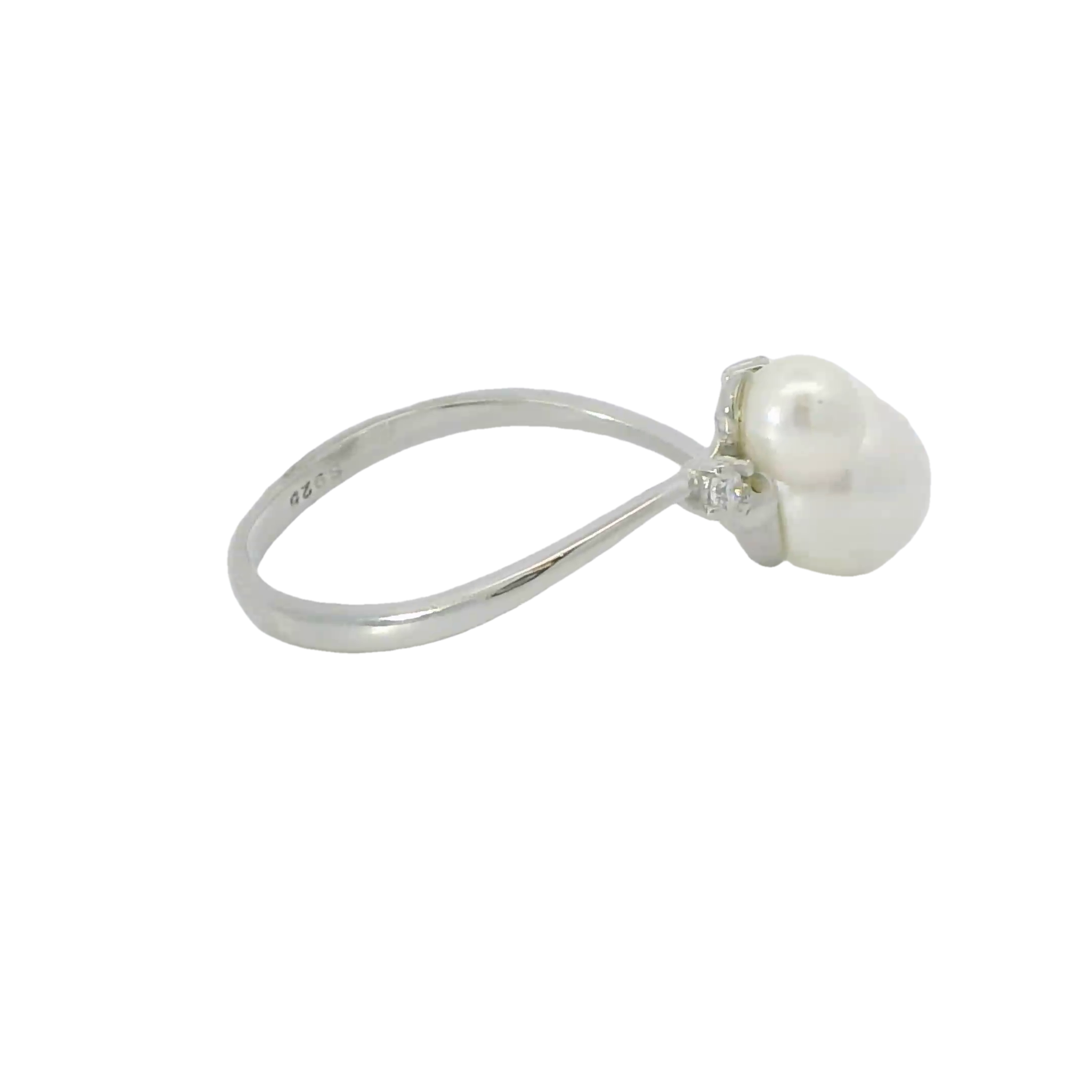 Pearl Sterling Silver adjustable ring