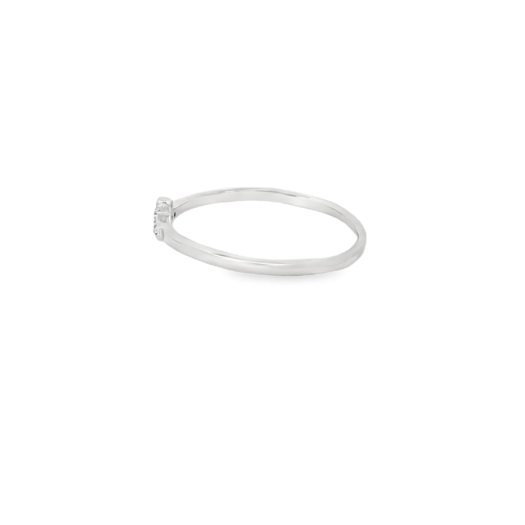 Cross Cubic Zirconia Sterling Silver Ring