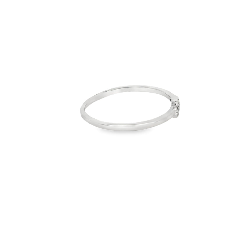 Cross Cubic Zirconia Sterling Silver Ring