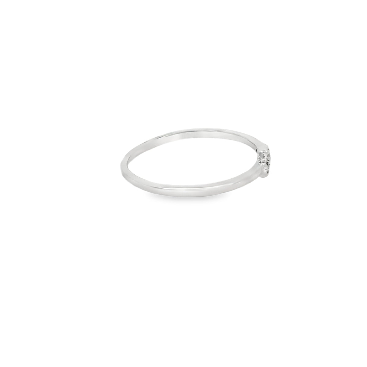 Cross Cubic Zirconia Sterling Silver Ring