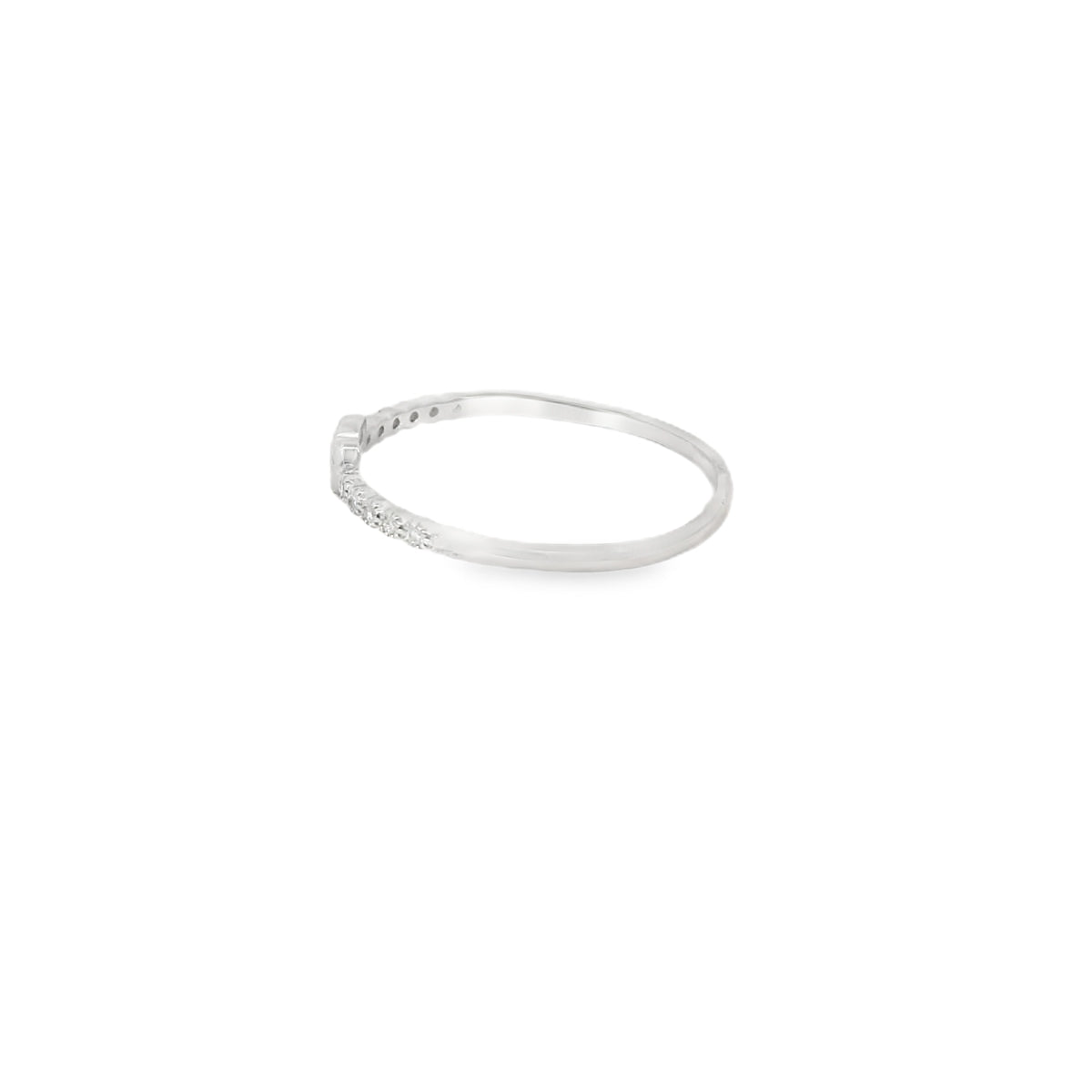 Sterling Silver Heart Cubic Zirconia Ring