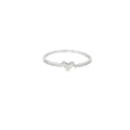 Sterling Silver Heart Cubic Zirconia Ring