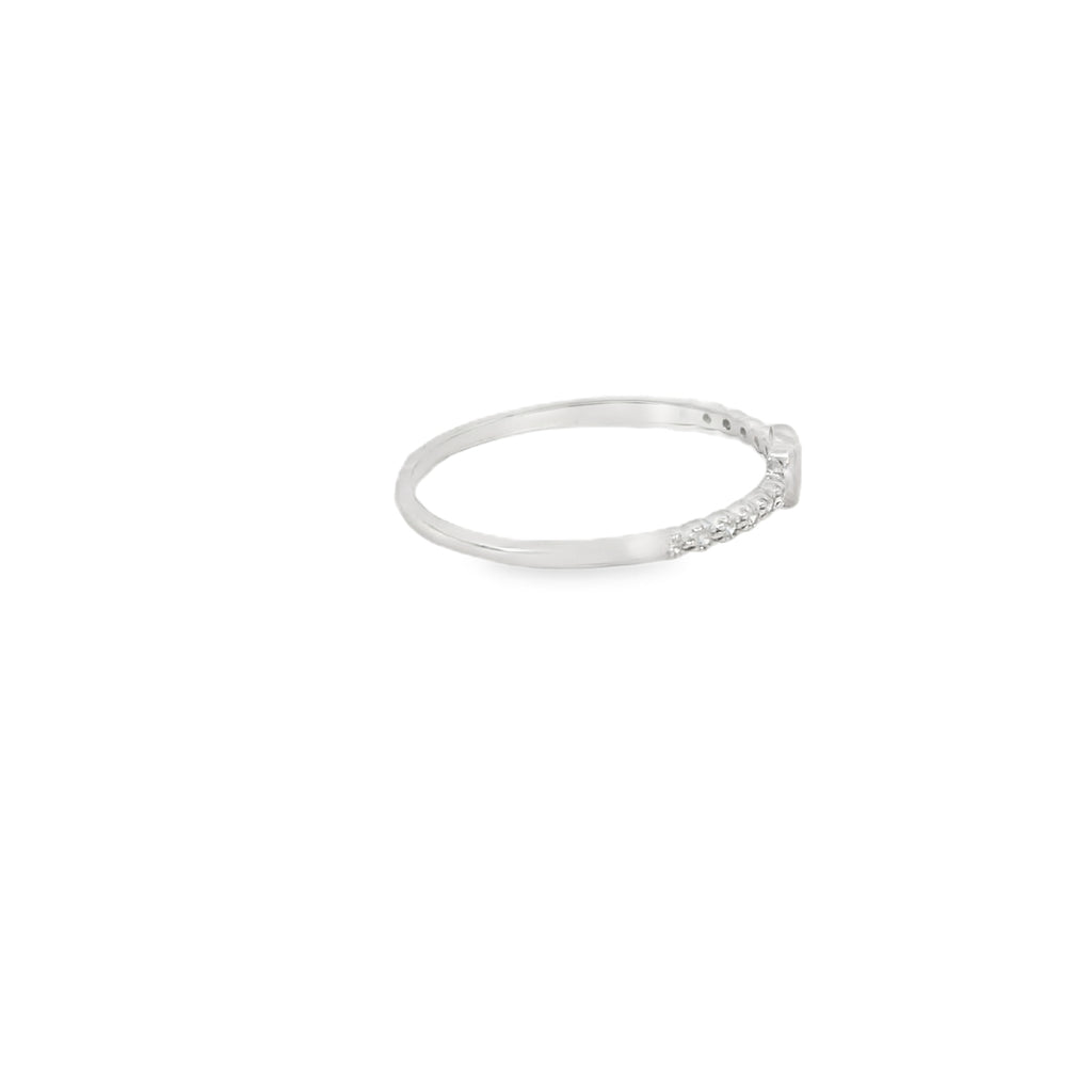 Sterling Silver Heart Cubic Zirconia Ring