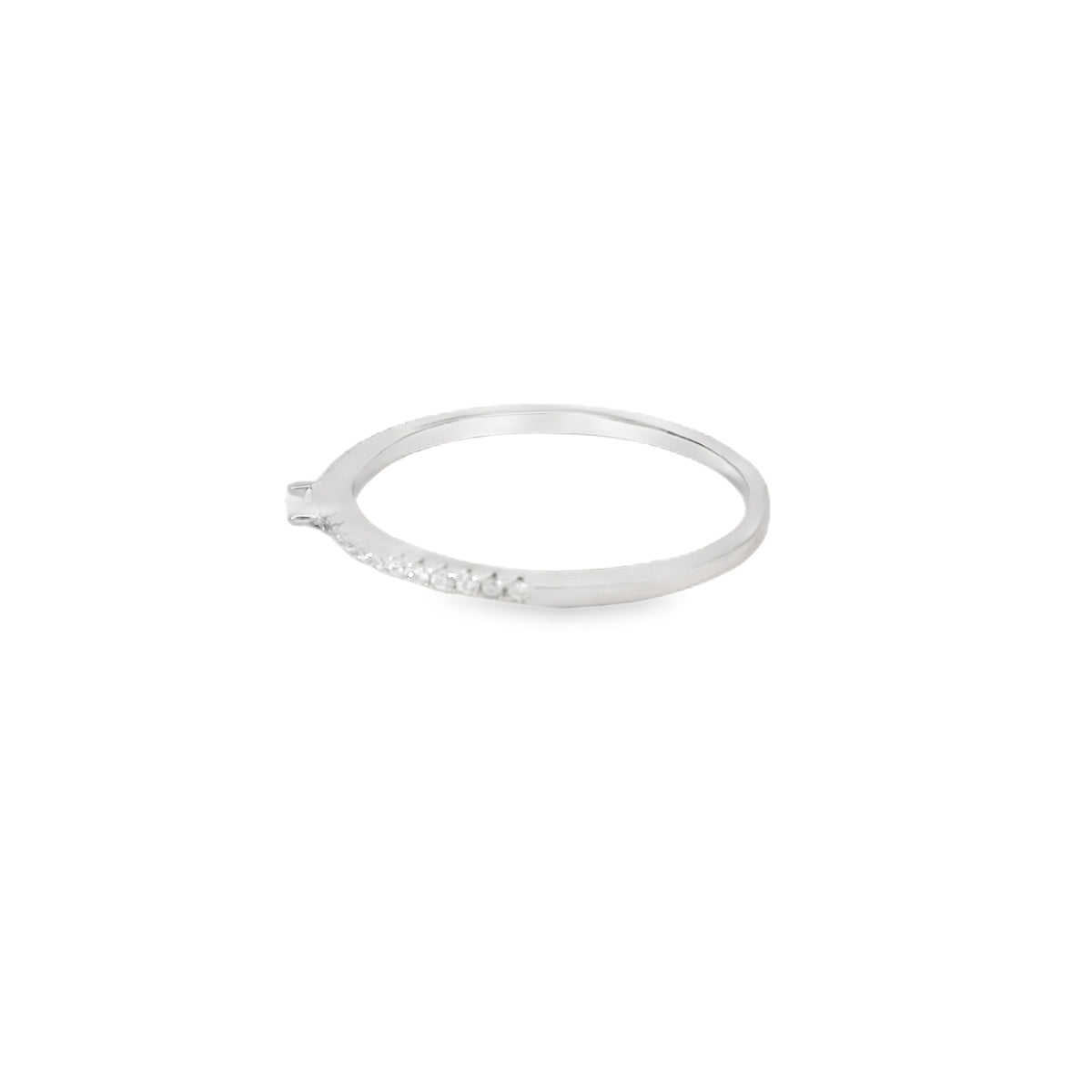 Cubic Zirconia Band Sterling Silver Ring