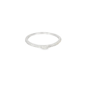 Cubic Zirconia Band Sterling Silver Ring
