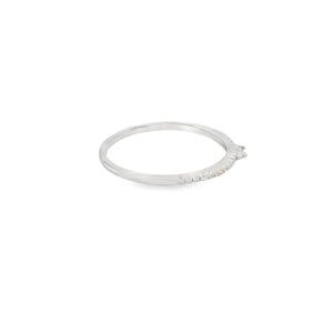 Cubic Zirconia Band Sterling Silver Ring