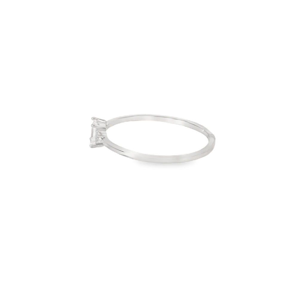Princess Cut Cubic Zirconia Sterling Silver Ring