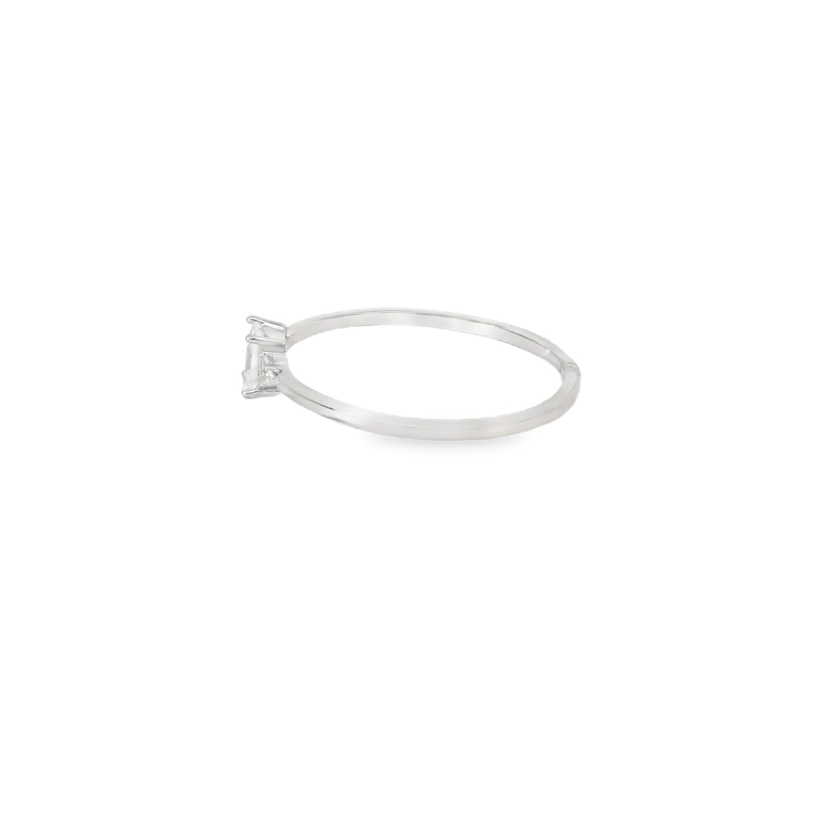 Princess Cut Cubic Zirconia Sterling Silver Ring