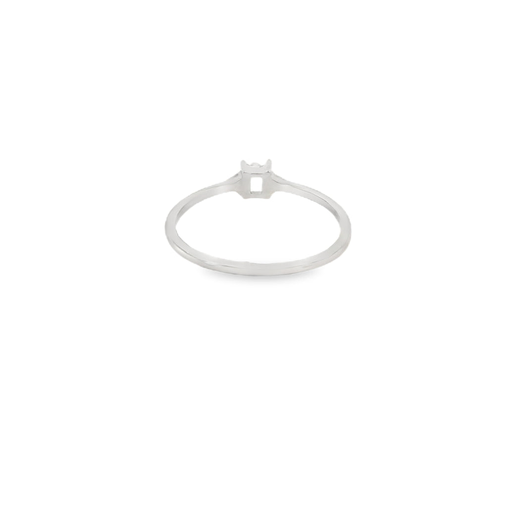 Princess Cut Cubic Zirconia Sterling Silver Ring