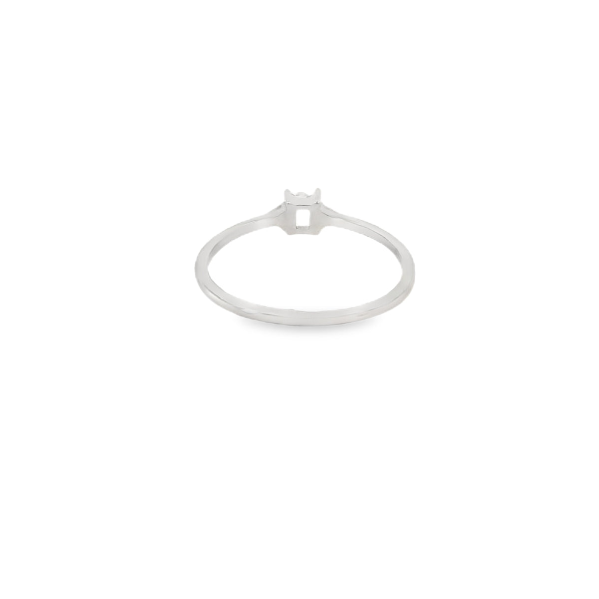 Princess Cut Cubic Zirconia Sterling Silver Ring