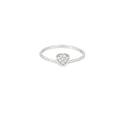 Cubic Zirconia Heart Sterling Silver Ring