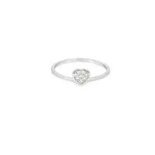 Load image into Gallery viewer, Cubic Zirconia Heart Sterling Silver Ring