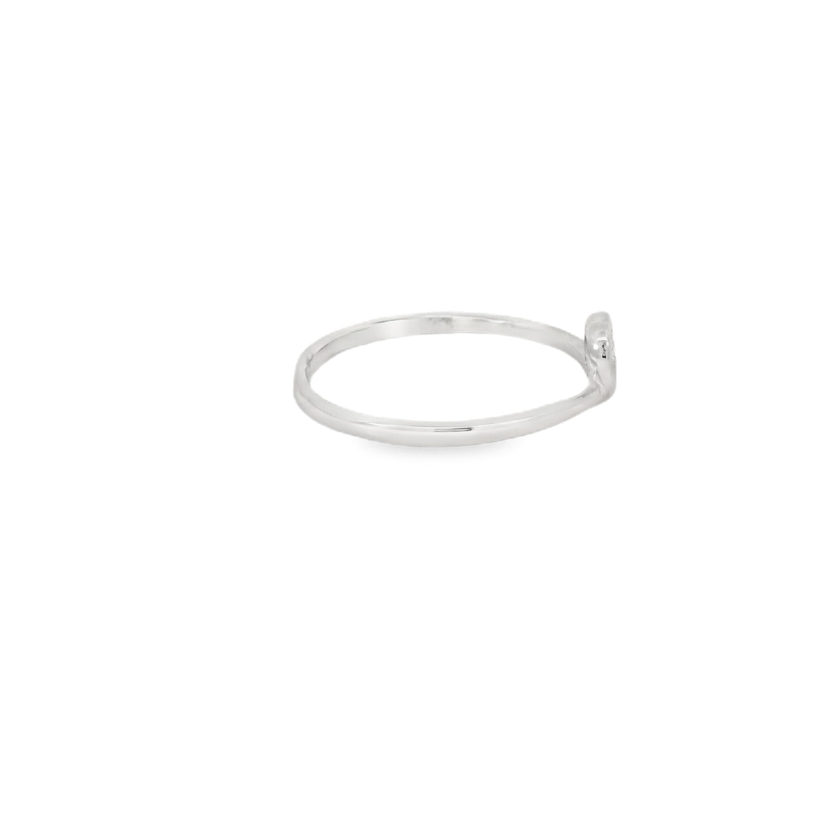Cubic Zirconia Heart Sterling Silver Ring