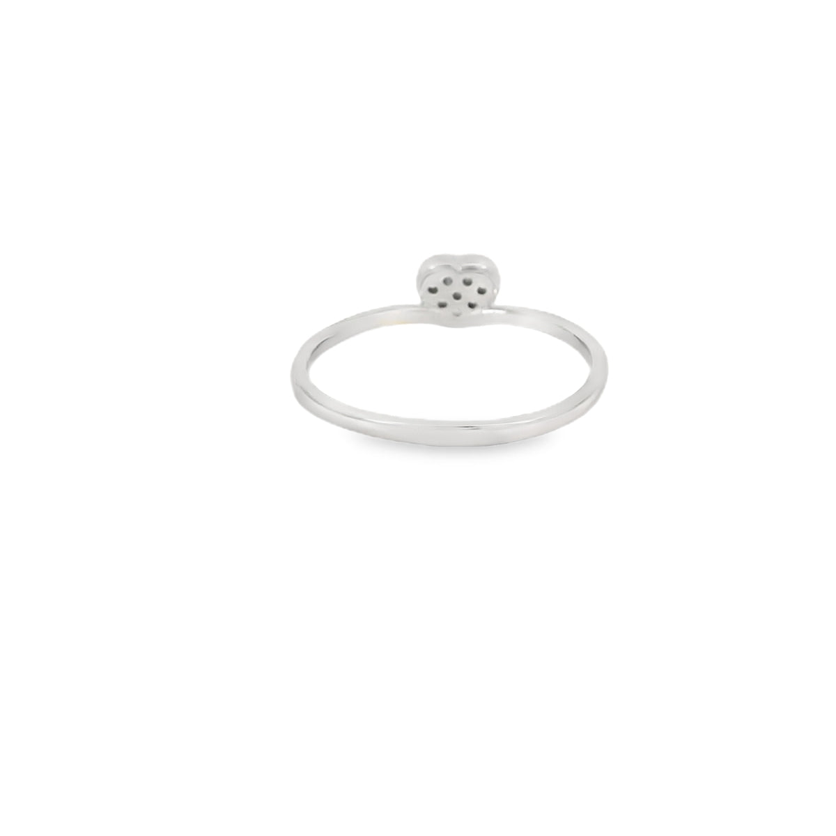 Cubic Zirconia Heart Sterling Silver Ring