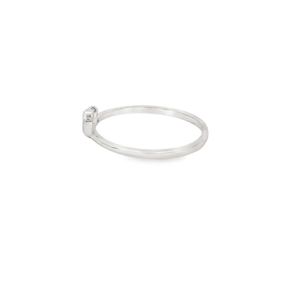 Cubic Zirconia Moon Sterling Silver Ring