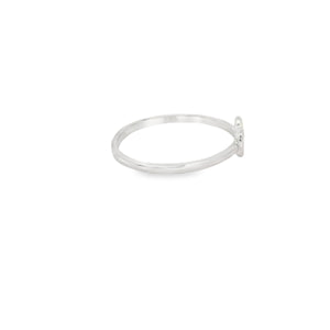 Cubic Zirconia Apple Sterling Silver Ring