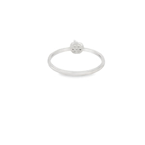 Cubic Zirconia Apple Sterling Silver Ring