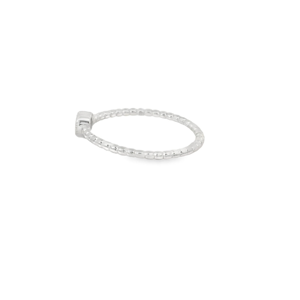 Cubic Zirconia Heart Sterling Silver Ring