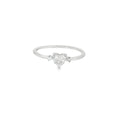 Cubic Zirconia Heart Sterling Silver Ring