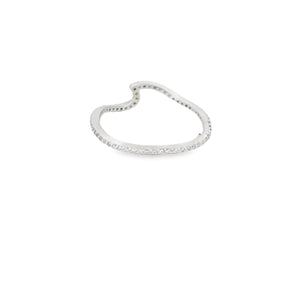 Cubic Zirconia Wave Sterling Silver Ring