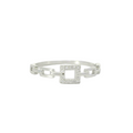 Sterling silver ring with cubic zirconia (Square)