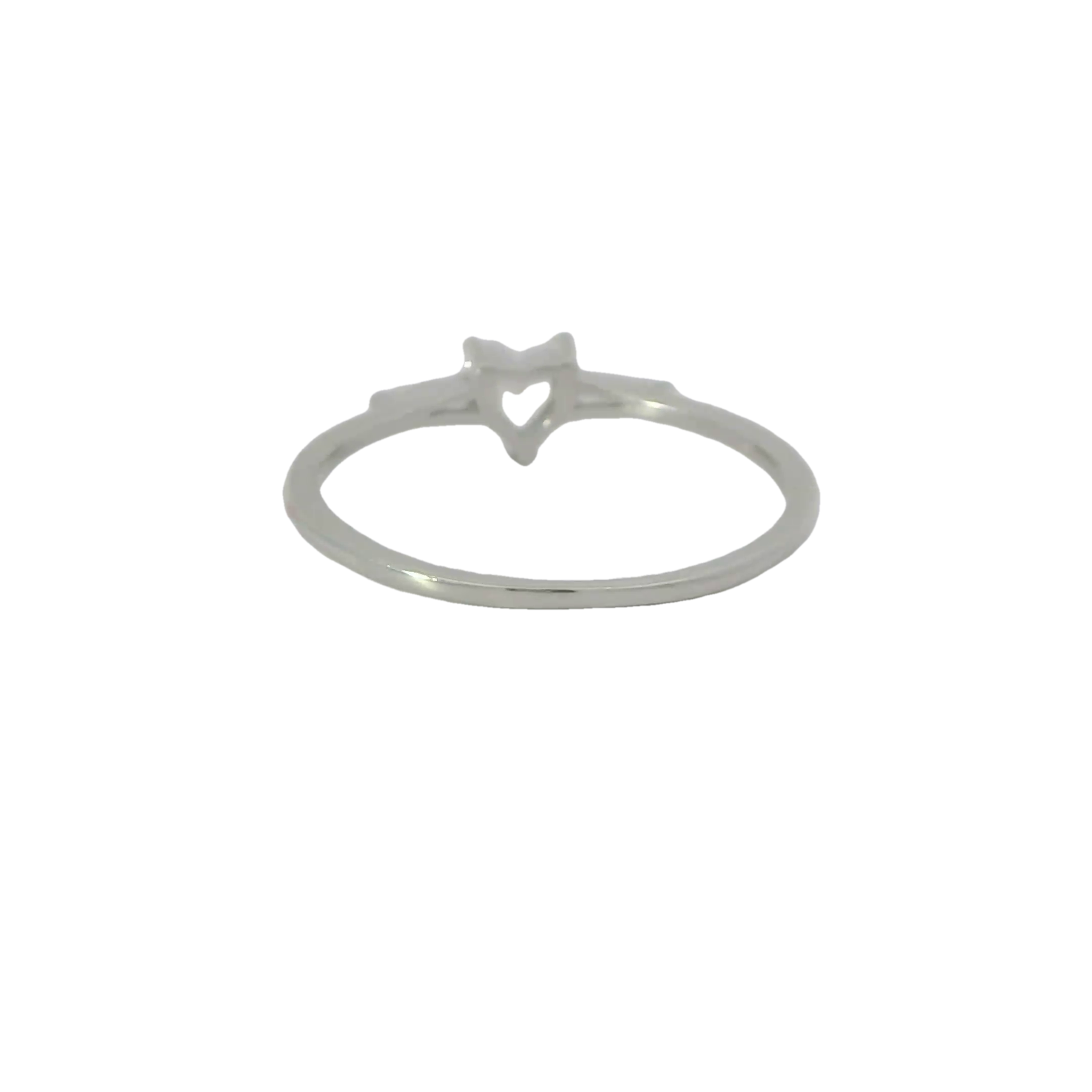 Sterling Silver ring with cubic zirconia (Heart)
