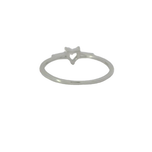Sterling Silver ring with cubic zirconia (Heart)