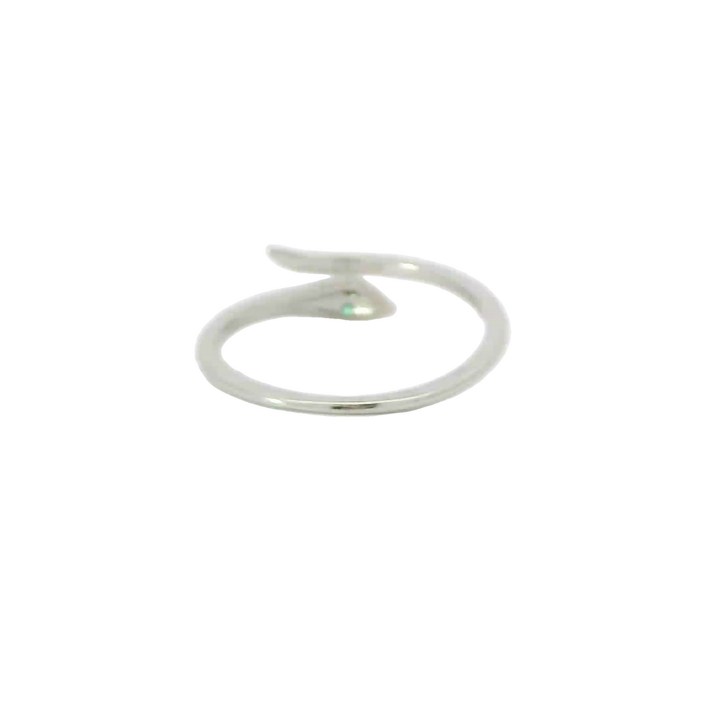 Sterling silver ring with cubic zirconia (Snake)