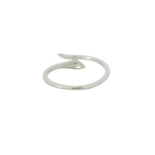 Load image into Gallery viewer, Sterling silver ring with cubic zirconia (Snake)