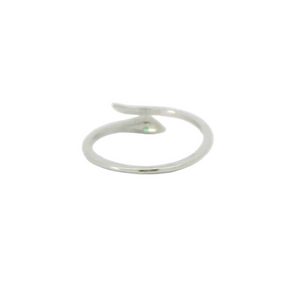 Sterling silver ring with cubic zirconia (Snake)
