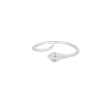 Load image into Gallery viewer, Sterling silver ring with cubic zirconia (Snake)