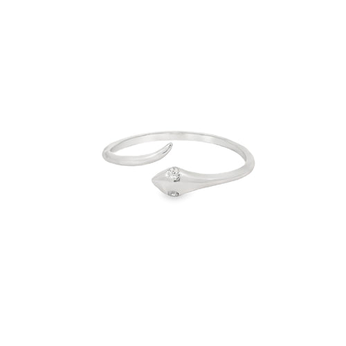 Sterling silver ring with cubic zirconia (Snake)