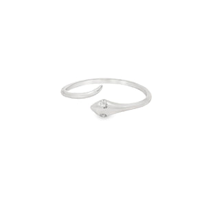Sterling silver ring with cubic zirconia (Snake)