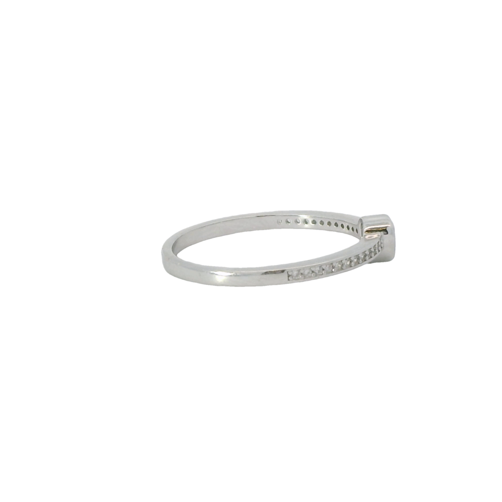 Sterling Silver with Cubic Zirconia heart ring